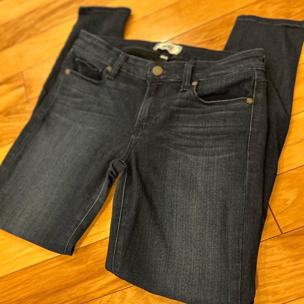 PAIGE Verdugo Ankle Dark Wash Skinny Jeans 28 Clean Girl Minimalist